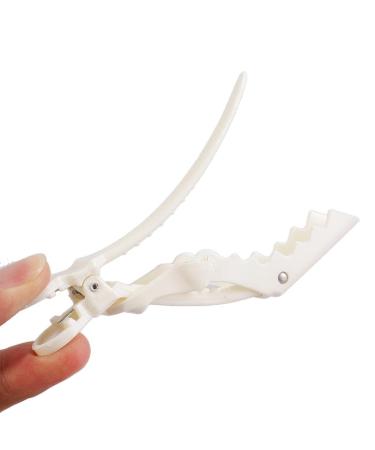 perfk Set of 6 White Hair Clip Combi-Clip Sectioning Clips - Perfect for Styling & Sectioning | International Shipping Available - Buy Online on GoSupps.com