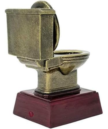 Gold Toilet Bowl Trophy | Last Place Loser Award - 6 Inch Tall - Engraved Plate Upon Request March Madness (R) - Buy Online on GoSupps.com