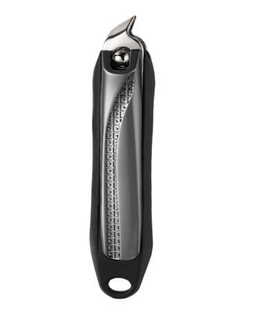 1Pc Anti-Splash Stainless Steel Nail Clipper Manicure Trimmer Nail Cutter Scissors Flat Diagonal Nail Clipper Pedicure Nail Tool (Color : Black Bevel)