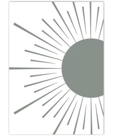 Herfair 3 Set Nursery Posters - Green Rainbow Sun Boho Wall Art for Kids | Unframed 40x50cm Decor - Buy Online on GoSupps.com