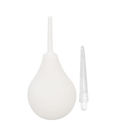 Soft flexible enema bulb with nozzle professional white silicone anal cleaning enema pear shower for constipation analogue for men and women 224 ml