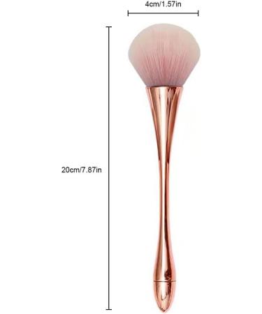 kawehiop Makeup Brush Blush Foundation Loose Powder Blending Brushes Long Handle DIY Portable Plating Washable Make Up Tool Rose Gold - Buy Online on GoSupps.com