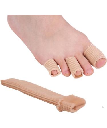 Silicone Gel Toe Tubes Sleeves (5 Pcs) - Cuttable, Elastic Fabric, Toe Sleeve Protectors for Pain Relief, Corns, Calluses, Blisters, Hammertoes - Men & Women (1 Diameter) - Buy Online on GoSupps.com