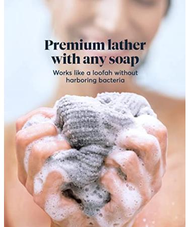 SUTERA Exfoliating Shower Towel - Premium Japanese Scrub Wash Cloth for Deep Cleanse - Microabrasion Duo Fibers - Asian Spa Skin Care for Body & Face - Buy Online on GoSupps.com