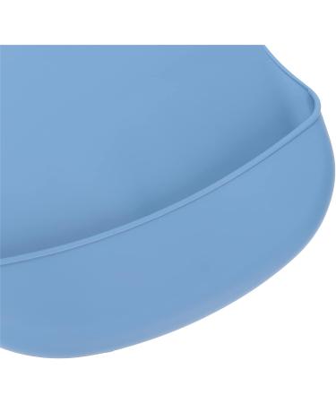 Elderly Silicone Bib Waterproof Elderly Bibs Prevent Food Falling Crumb Collector for Adults for Eating(blue) - Buy Online on GoSupps.com