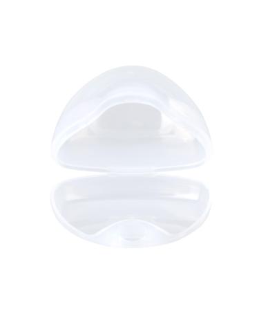 Silicone pacifier four-colored liquid silicone sleeping pacifier play mouth baby teeth grinding cottage foil with elastic band (clear one size) clearly uniform size