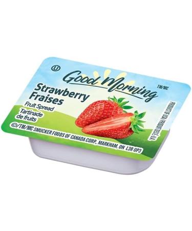 Good Morning Strawberry Jam Bliss - 30 Strawberry jelly On-The-Go Portion Control Pack for Travelers & Meal Prep 30 Cups Total - Comes with a one of a kind sticker by PaLiSoL CREATiONS and wooden knives! - Fraise