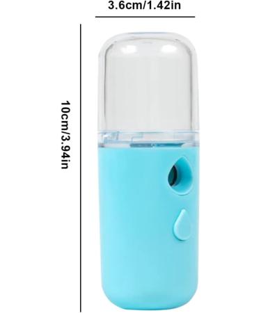 Facial Mist Sprayer USB Recharging Handheld Face Steamer for Skin Care Moisturizing Hydrating Blue 30ML - Buy Online on GoSupps.com