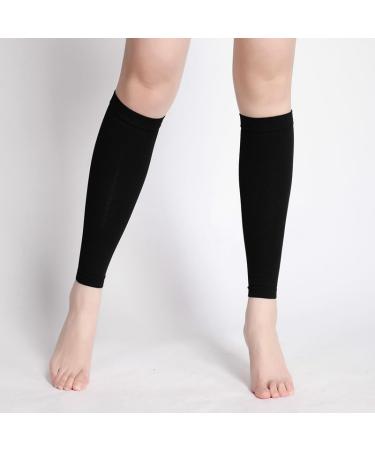 Zmerch stockings knee socks23 32 mmHg elastic compression stocking unisex class 2 pressure stockings sleeper stone varicose vein sock (XXL/Waden mmel-Schwarz) Calf Sleeves-Black XXL