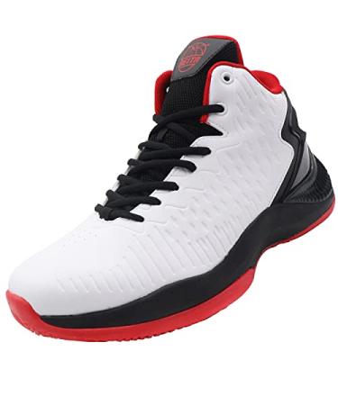 Beita Mens Basketball Shoes Athletic Sneakers Breathable Sports Shoes Anti Slip 10 White