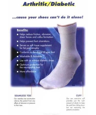 Made in USA 3 Pairs Diabetic Socks for Foot Pain and Neuropathy - Small - Sport/Golf (Size 9-11)