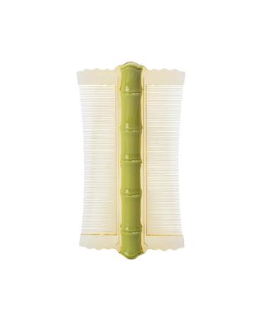ASIEIT Double-sided Scalp Massage Comb Fine Tooth Hair Nit Comb Lice Comb Flea Lice Removal Comb Bamboo Shape for Adult Kids (Green)