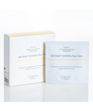 Exosome Get Bright Hydrating Face Pads Ginseng tree Exosome Brightening Quick-absorbing 100% Vegan