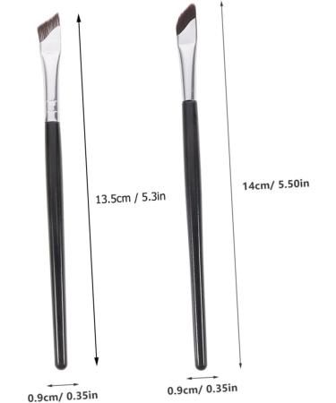 PLAFOPE 1 Set Angled Concealer Brush Eyeliner Angled Eyebrow Brush Makeup Brush Eye Brush Tool Wood Black - Buy Online on GoSupps.com