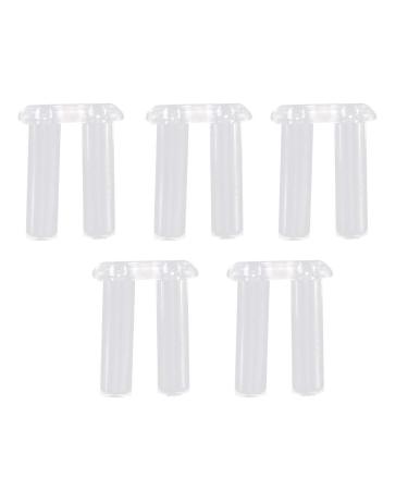 Zwindy 200 pieces of transparent plastic glasses plug 5 types of glasses repair tools for borderless glasses fastening accessories (1.4/1.5/1.8/2.0 mm).