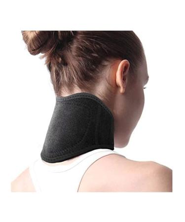 Neck support with 9 self -heating magnets Halskrause unisex self -heated neck warmer adjustable cold protection neck support pain relief neck bandage magnetic field therapy stabilizes black