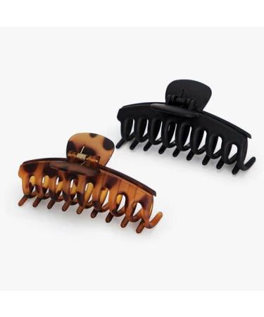 Oversized Black Claw Clip - Kitsch Recycled Plastic Hair Clip for Women | Large Claw Clip for Thick Hair | Jaw Clips for Girls - 1 Piece - Buy Online on GoSupps.com