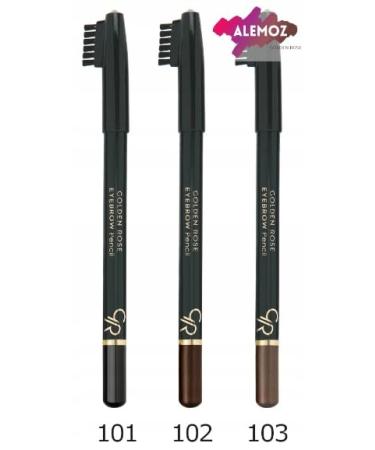 Golden Rose Eyebrow Pencil 101 Black Brush - Perfect Eyebrows | International Shipping Available - Buy Online on GoSupps.com