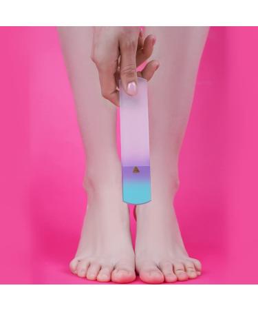 Glass Foot File Foot Callus Remover and Foot Sander by Bona Fide Beauty Premium Czech Glass Nail File
