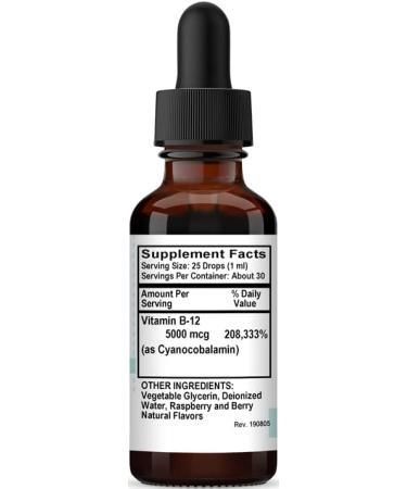 Kovite Kosher Vitamin B12 Liquid Drops 5000 mcg - Raspberry Flavor 1 Fl Oz - Buy Online on GoSupps.com