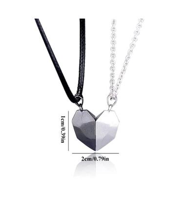 Couple Magnetic Chain Necklaces - Romantic Gifts for Her & Him | 2 Paired Necklaces for Valentine's Day Christmas & Anniversaries - Buy Online on GoSupps.com