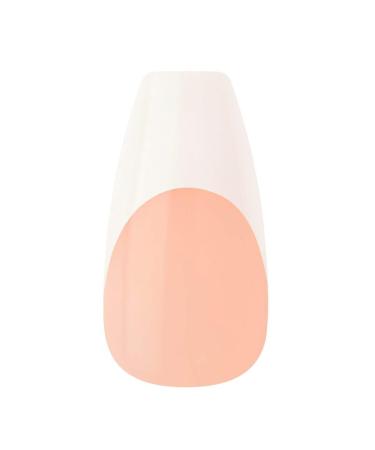 KISS Salon Acrylic French Nail Manicure Set - Medium Length Square Je T'aime - Nail Kit with Pink Gel Nail Glue - Includes Mini File and Manicure Stick - Buy Online on GoSupps.com