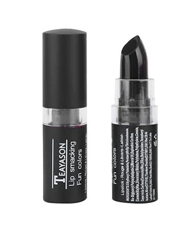 Black lipstick cosmetics tool for women bald long-lasting make-up retro Halloween lip gloss vampire matt party masquerade cosplay black matt set (04#black)