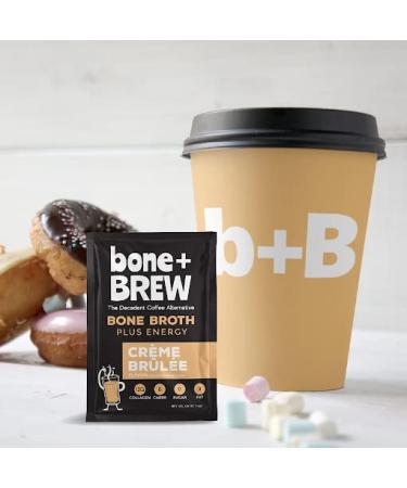 Bone Broth Cr me Brul e Flavored Coffee Alternative - 7 Packets, 12g Protein, 13g Collagen, Keto and Paleo Friendly - Buy Online on GoSupps.com