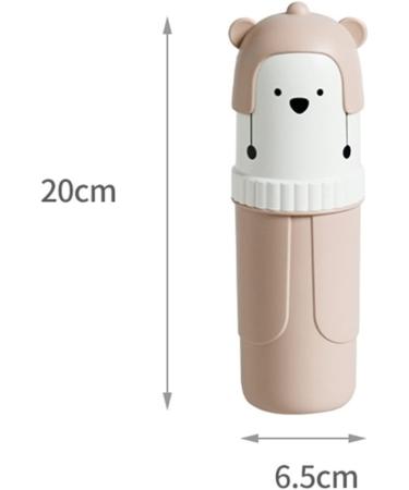 Digjobk Cartoon Bear Toothbrush Mug & Organizer - Grey Mouthwash Cup & Toothpaste Holder for Bathroom Storage - Buy Online on GoSupps.com