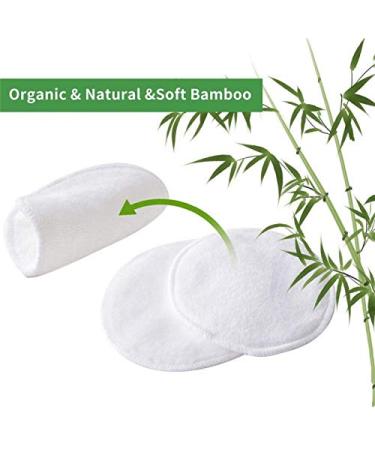 iCosow Reusable Makeup Remover Pads 15 Pcs | Organic Bamboo Cotton Rounds for Face | Wholesale Reusable Cotton Pads - White - Buy Online on GoSupps.com