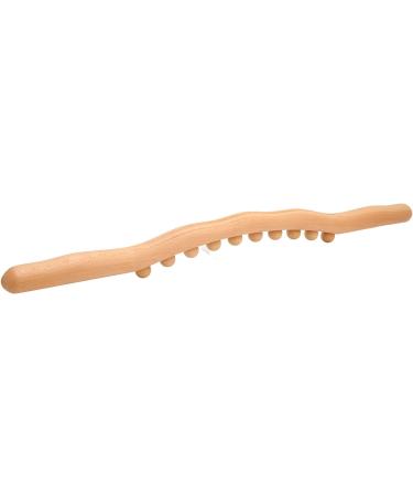 Verdant Touch Massage Roller - Wooden Scraper & Gua Sha Therapy Stick 25cm Hand Polished Natural Wood - Buy Online on GoSupps.com
