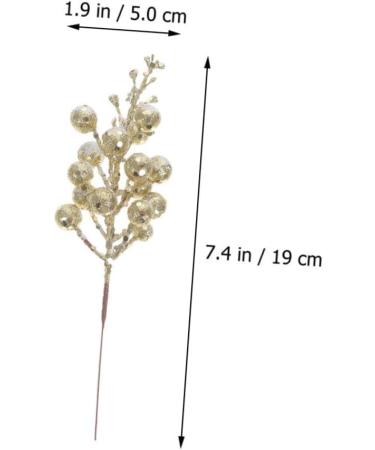 COOPHYA 20pcs artificial berry picks christmas tree Accessories decorate berry christmas artificial plant flower garland cutting Christmas berry branch crafts christmas berries artificial Golden 19X5X5CM - Buy Online on GoSupps.com