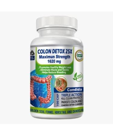 2 Colon Cleanser & Detox for Weight Loss Natural Flora Protector Herbal Mega Clean Detox Extra Colon Care 200 Capsules Probiotic - Prebiotic - Herbal Detox