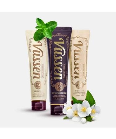 Vussen 28 Whitening Toothpaste 2.8oz - Extra Brightening Floral Mint Flavor - 80g - Buy Online on GoSupps.com
