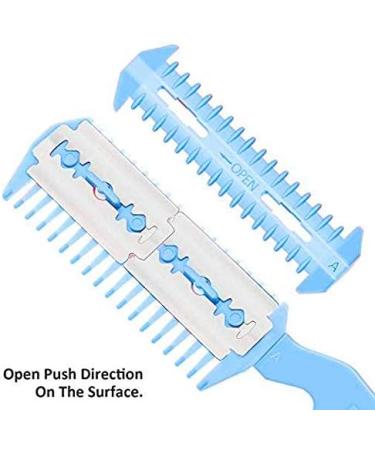 6 Pieces Hair Cutter Comb with Blades Pet Razor Comb Double Sides Removal Comb Dual Side Cutting Scissors for DIY Shorten Shape Thin Hair Gently Grooming Cutting Dogs Hair (Pink White Blue) - Buy Online on GoSupps.com