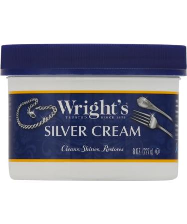 Wright's Silver Polishing Cream 3-in-1 | Remove Tarnish Clean & Shine All Silver & Metals - 8 Oz - Buy Online on GoSupps.com