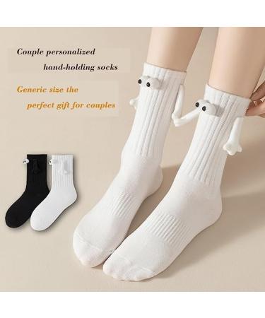 Bestmaple Couple Dolls Socks - Magnetic Cute Toe Socks for Men Women - Cotton Breathable Comfort - Black - Buy Online on GoSupps.com