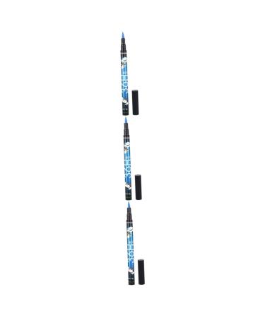 Beavorty Eyeliner Waterproof Pen 3pcs Eyeliner Liner Water-proof Blue Liquid Creative Colored Non-staining Eye Liquid Liner 1 count (Pack of 1) As Shownx3pcs