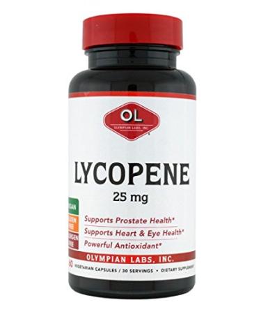 Olympian Labs Lycopene 25mg, Powerful Antioxidant Supports Prostate & Heart, Gluten Free, Non-GMO, 60 Vegan Capsules