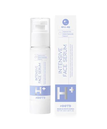 OOTD Intensive H+ Face Serum A.M   50 g   Moisturizing Face Serum with Hyaluronic Acid + Sodium Hyaluronate + Vitamin C Formula  Advanced Facial Cream Made in Korea 1.69 Fl Oz (Pack of 1) Daytime Moisturizing Face Serum