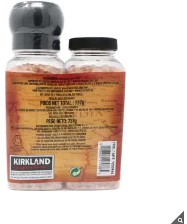 Kirkland Signature Pink Salt Grinder with Refill-Himalaya Pinh Salt- Kosher - Refillable - Adjustable Ceramic Grinde 737g - Buy Online on GoSupps.com