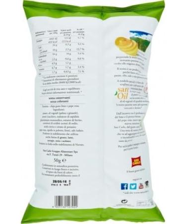  Italian Gourmet E.R. San Carlo pi gusto Pack of 5 salted potato chips with lime and pink peppercorns 50g + Polpa Italian Gourmet 400g - Buy Online on GoSupps.com