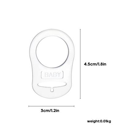 15 Silicone Ring Adapters for Pacifier Chains - Clear Baby Buckle Holders | International Shipping Available - Buy Online on GoSupps.com