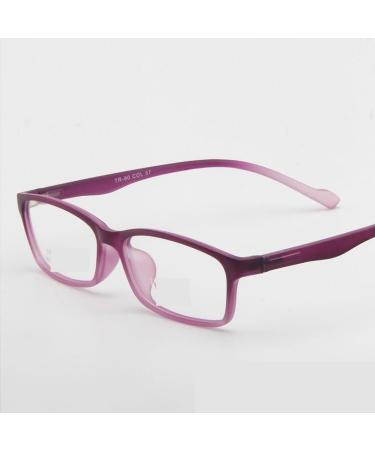 Parwana anti-blue light HD computer reader Anti-UV reading glasses Classic flat light mirror glasses (color: purple size: +350) +350 Purple