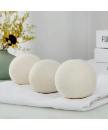 XL Organic Wool Dryer Balls - 100% New Zealand Wool Fabric Softener | Reusable Laundry Balls for Wrinkle Reduction (6 Pack) | Eco-Friendly Home Essentials - Buy Online on GoSupps.com