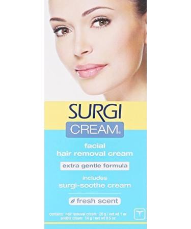 Surgi-cream Hair Remover Extra Gentle Formula For Face 1-Ounce Tubes (Pack of 3) by Surgi-Cream