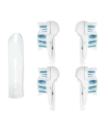 4Pcs Sensitive Replacement Toothbrush Heads  fit for Oral-B 4732 3733 4733  Crisscross Bristles and Rotating Powerhead Dual Clean Refill