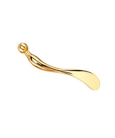 Healeved Makeup Spoon Zinc Cream Spoon Make up Kit Unicorn Horn Clip on Eye Spoon Creami Buttercream Spiral Tool 9.50X1.50X0.50CM Golden