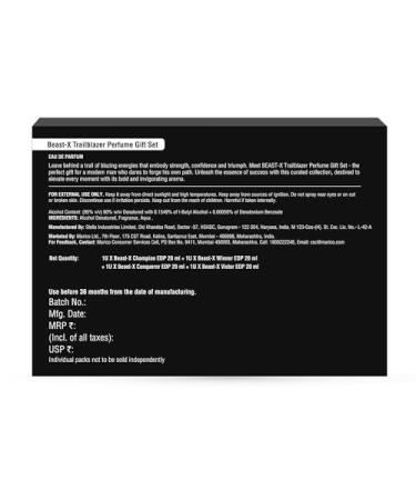 thakor craft BEAST - X Trailblazer Perfume Gift Set (Victor + Conqueror + Champion + Winner) | Long Lasting Men's Perfume Combo Pack Travel Set (4x20ml) 80ml - Buy Online on GoSupps.com