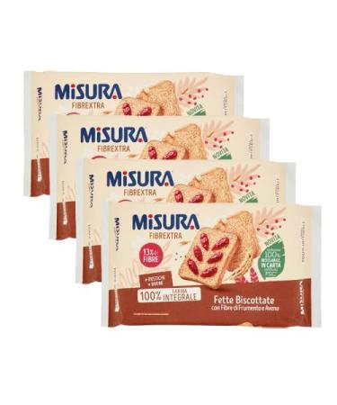 CAIYA 4 sizes fibextra slices biscuit with wheat fibres and oats 320g 4 packs